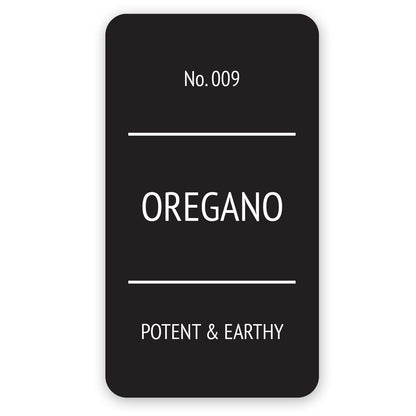 Modern Spice Jar Labels: Premium Vinyl, Black Color Option - Stylish Design for a Sleek Look